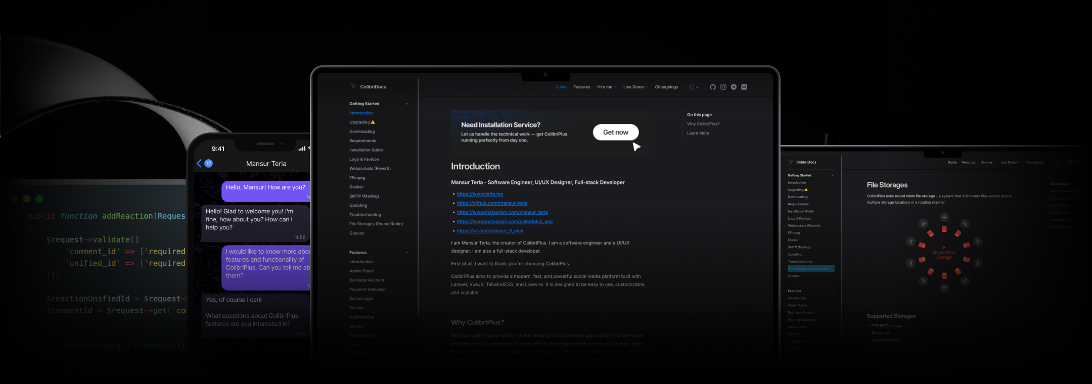 Documentation, Customer support, and 100% ownership. - Full access to code, docs, and support — with 100% project ownership under your license. Customize and grow freely, with no subscriptions or lock-in.
